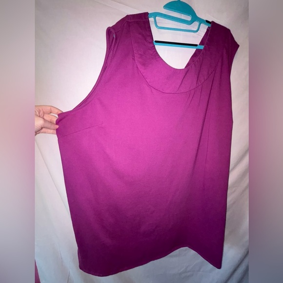 Roaman's Pink Sleeveless Top with Scoop Neck - Picture 2 of 10